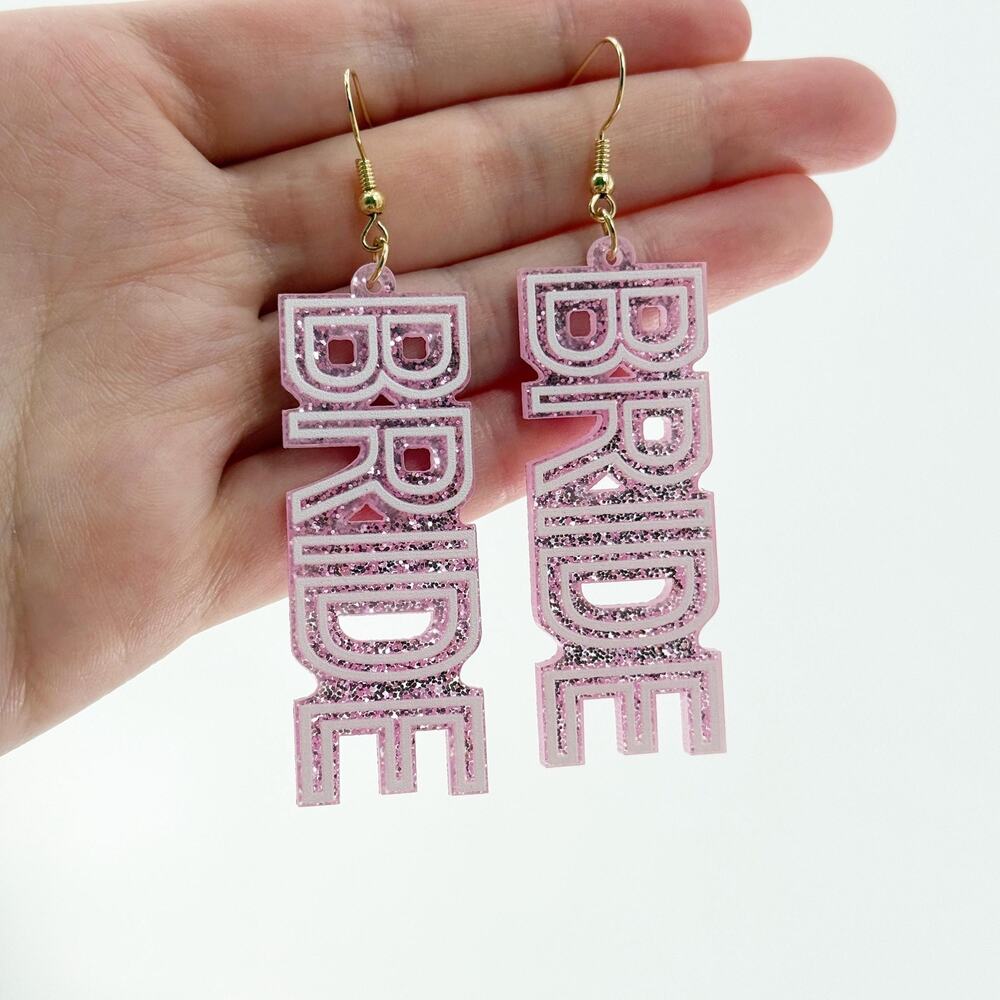 Bride Earrings, Wedding Earrings, Team Bride, Bachelorette Party, Wedding Party